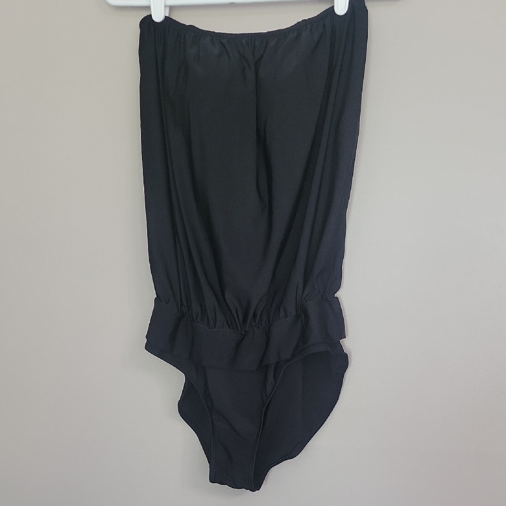 Chartou Black Strapless Swimsuit Size XL NWT